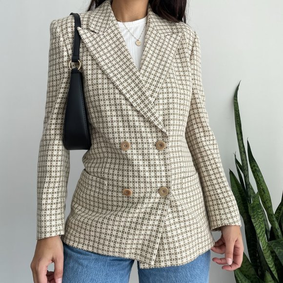 Vintage Escada double breasted front woven blazer jacket - Picture 2 of 11